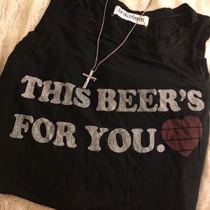 Black Muscle Tank “This Beer’s For You”